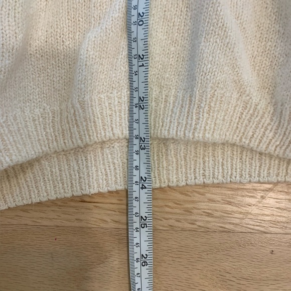 Women’s Vintage Cezanne Silk Angora Lambswool Blend Ivory Beaded Sweater Sz Med - Picture 9 of 10